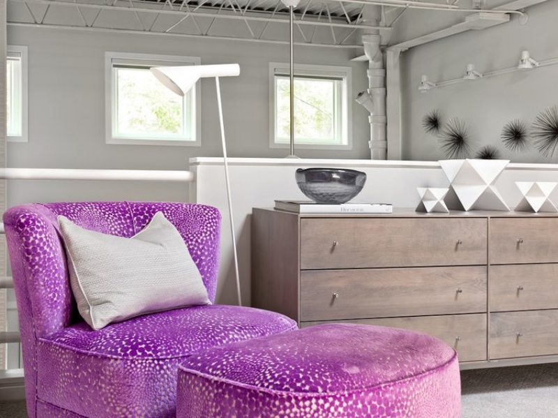 Living Room Interior Design with Upholstery Fabric Sofa by Edyta Czajkowska