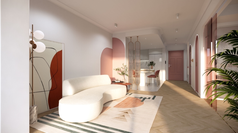 Jemo Design: Modern Upholstery Design Ideas - pink living room
