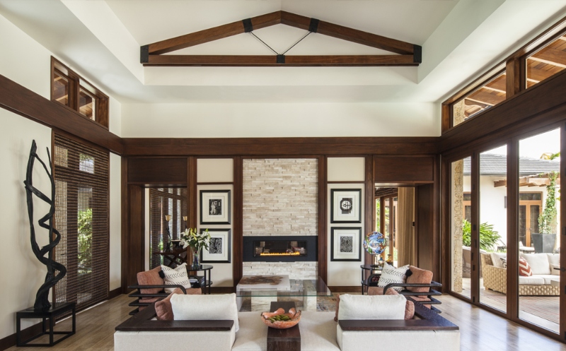 A tropical oasis with outdoor terraces that are as practical as the interior areas creates a modern yet relaxing atmosphere that is ideal for its Miami location.